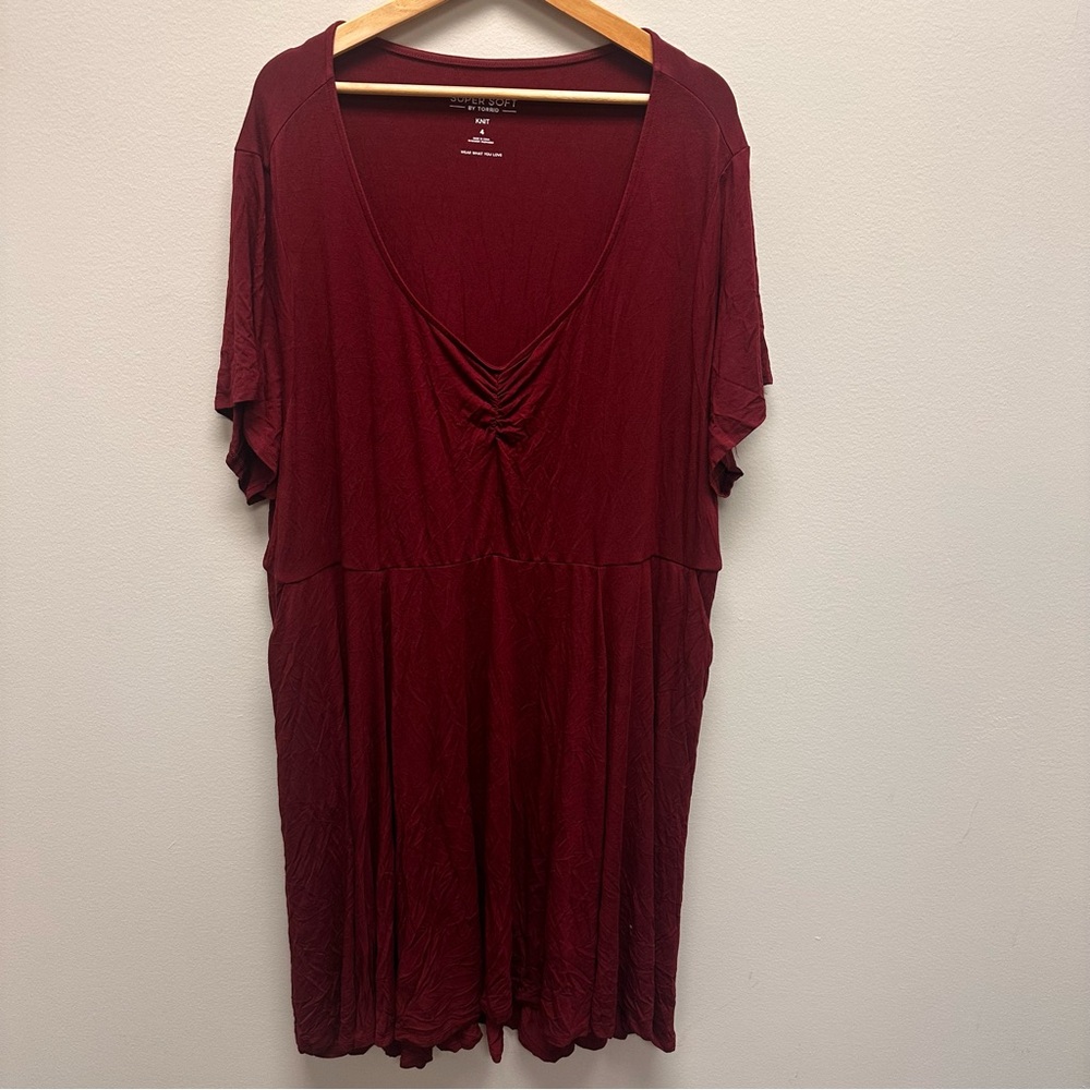 Super Soft Torrid Knit Dress in Rich Burgundy Womens Size 4 Wear What You Love